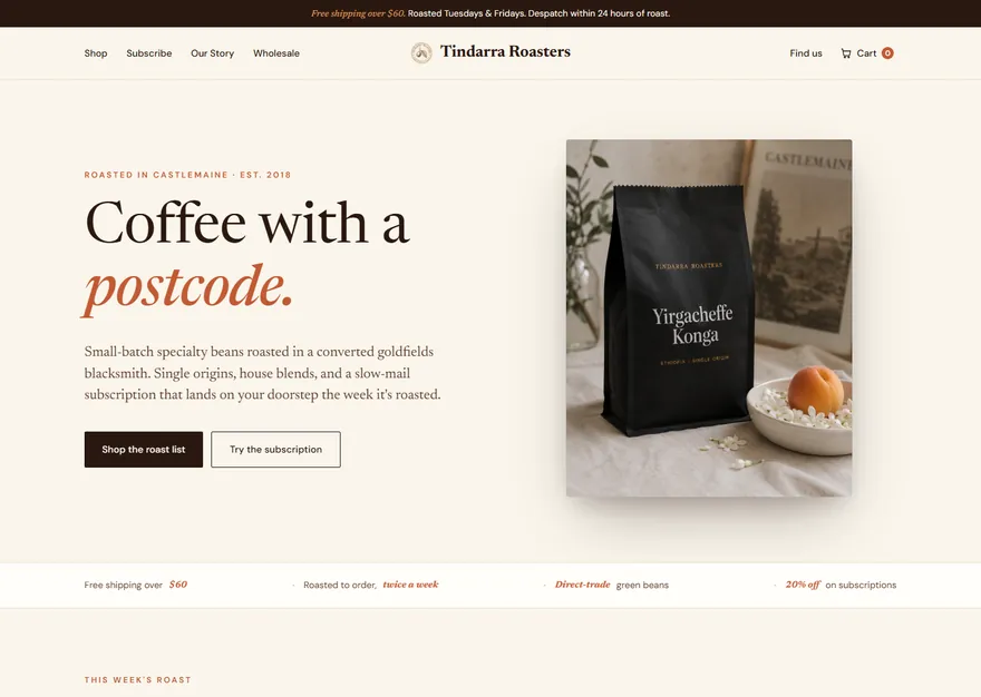 The Tindarra Roasters home page